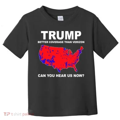 Trump Has Better Coverage Than Verizon Red Wave Us Map Toddler T-Shirt