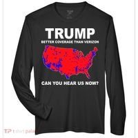 Trump Has Better Coverage Than Verizon Red Wave Us Map Zone Performance Long-Sleeve T-Shirt thumb 0