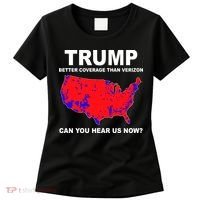 Trump Has Better Coverage Than Verizon Red Wave Us Map Women's T-Shirt thumb 0