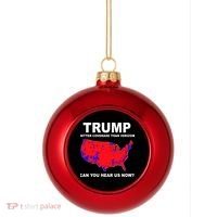 Trump Has Better Coverage Than Verizon Red Wave Us Map Plastic Christmas Ball Ornament thumb 0