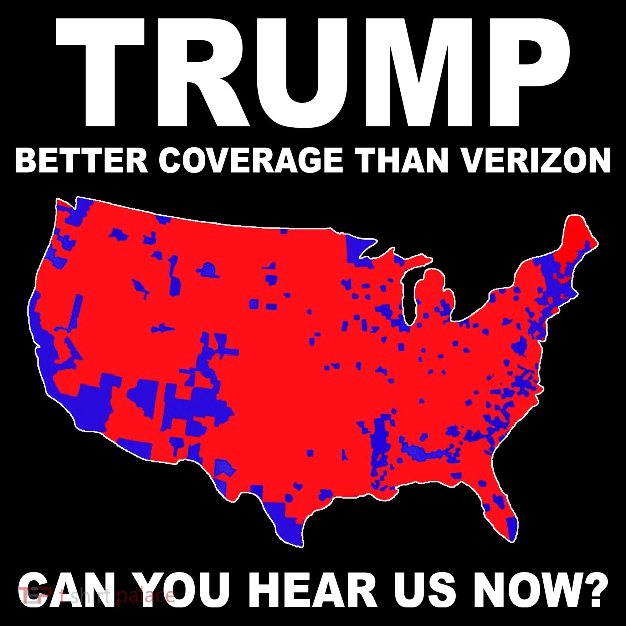 Trump Has Better Coverage Than Verizon Red Wave Us Map Kids Sweatshirt