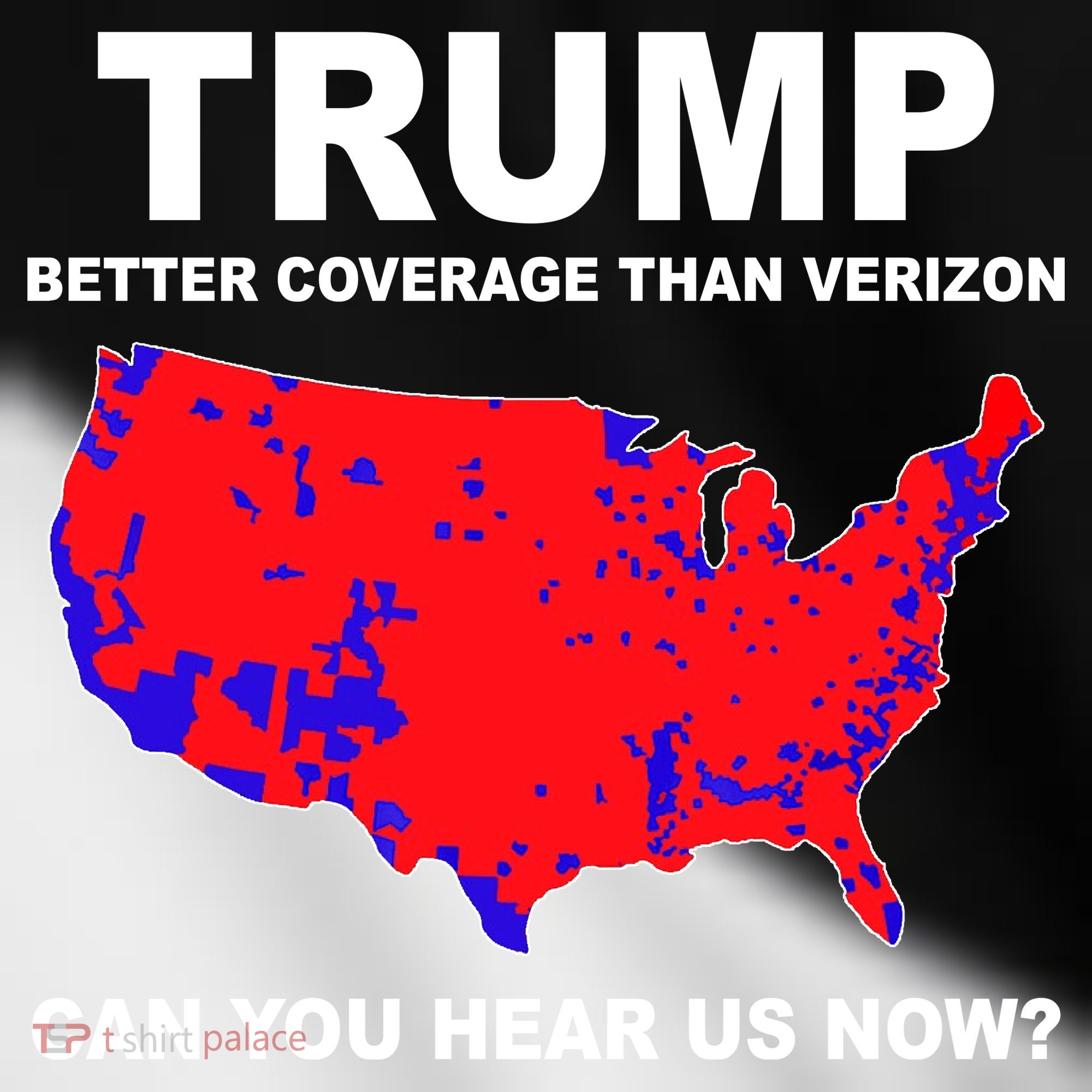 Trump Has Better Coverage Than Verizon Red Wave Us Map Toddler Fine Jersey T-Shirt