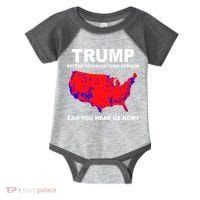 Trump Has Better Coverage Than Verizon Red Wave Us Map Infant Baby Jersey Bodysuit thumb 0