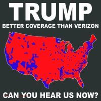 Trump Has Better Coverage Than Verizon Red Wave Us Map Infant Baby Jersey Bodysuit thumb 2