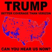 Trump Has Better Coverage Than Verizon Red Wave Us Map Santa Hat thumb 1