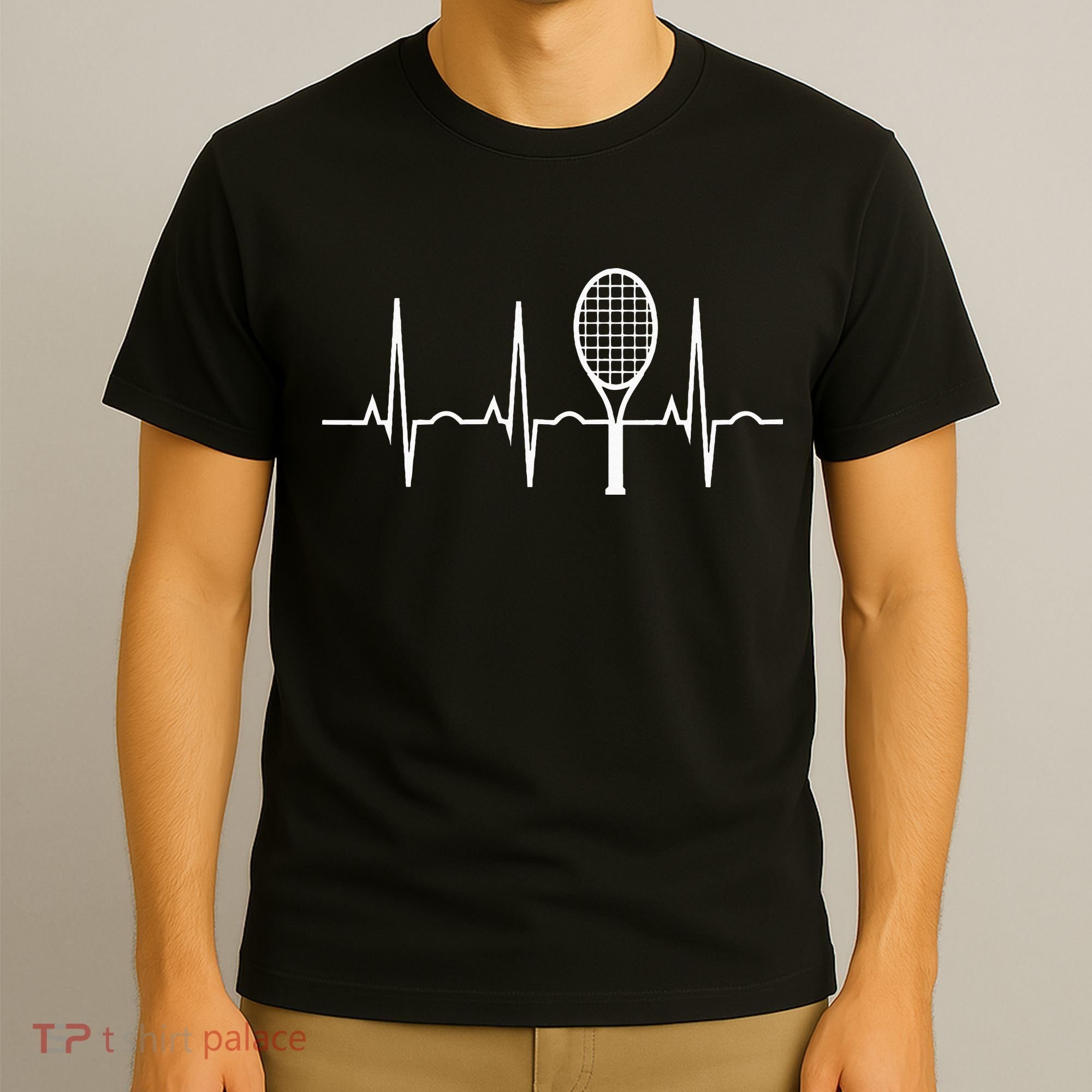 Tennis Heartbeat Best Tennis Gift for Players Fans T-Shirt