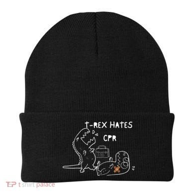 TRex Hates CPR Dinosaurs Funny Nurse Beanie