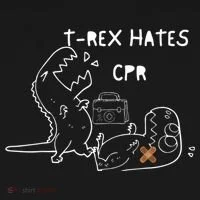 TRex Hates CPR Dinosaurs Funny Nurse Women's Hoodie thumb 2