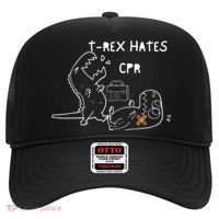 TRex Hates CPR Dinosaurs Funny Nurse Hat thumb 0