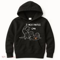 TRex Hates CPR Dinosaurs Funny Nurse Kids Hoodie thumb 0