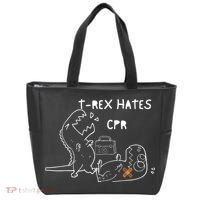 TRex Hates CPR Dinosaurs Funny Nurse Tote Bag thumb 0
