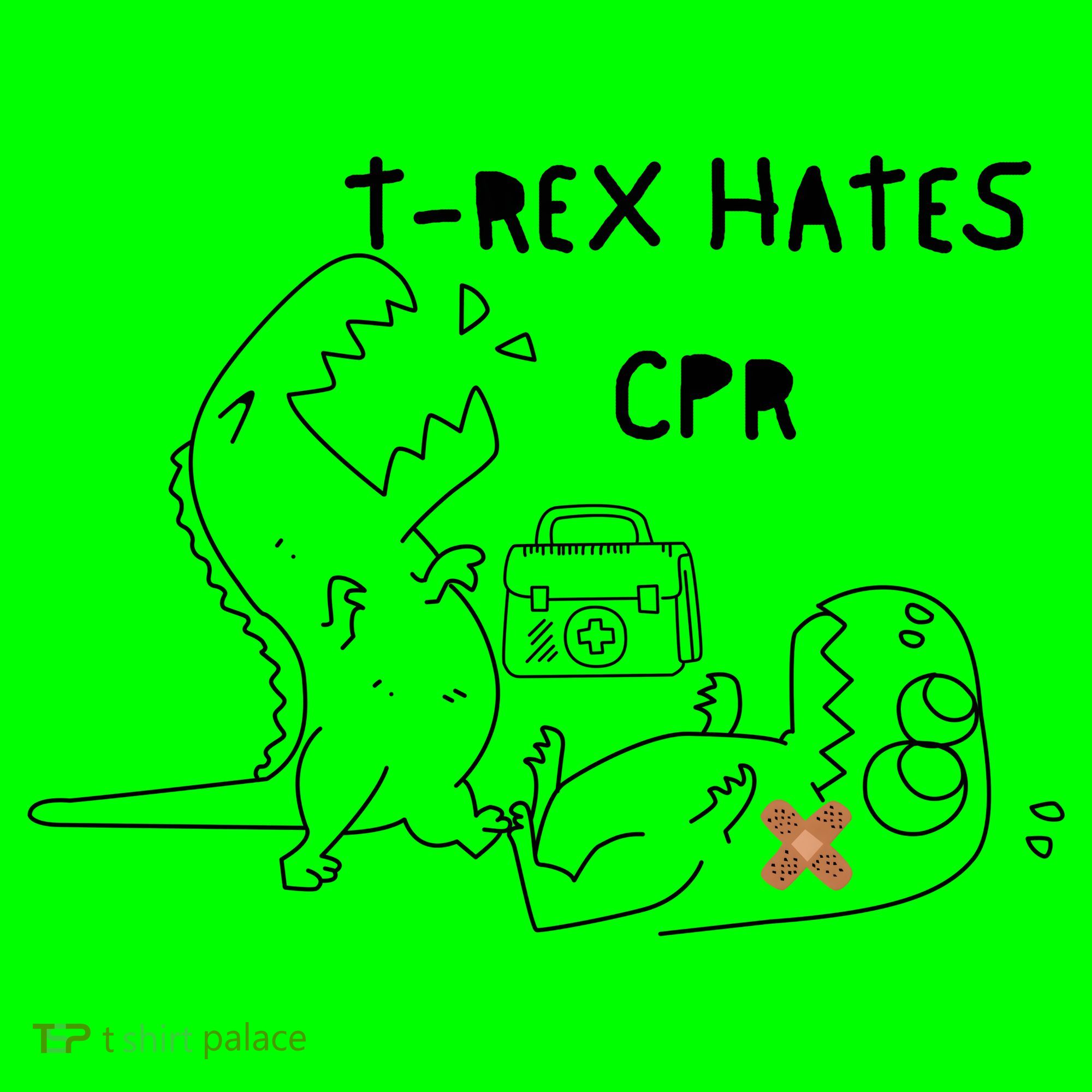 TRex Hates CPR Dinosaurs Funny Nurse Mousepad
