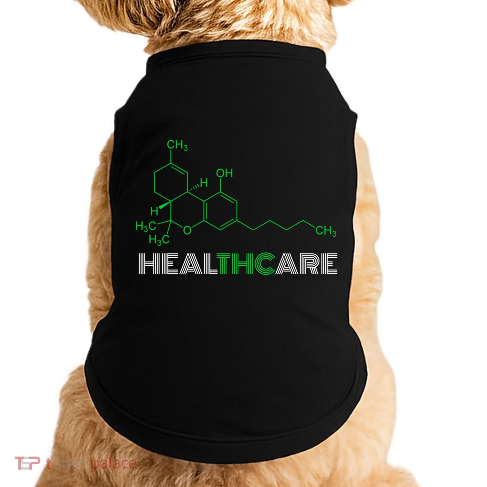 Thc Healthcare Cute Gift Thc Molecule Weed Cannabis Doggie Tank