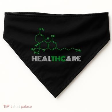 Thc Healthcare Cute Gift Thc Molecule Weed Cannabis USA-Made Doggie Bandana