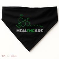 Thc Healthcare Cute Gift Thc Molecule Weed Cannabis USA-Made Doggie Bandana thumb 0