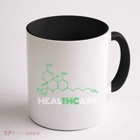 Thc Healthcare Cute Gift Thc Molecule Weed Cannabis Coffee Mug thumb 1