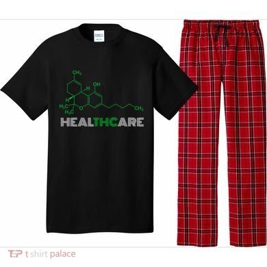 Thc Healthcare Cute Gift Thc Molecule Weed Cannabis Pajama Set