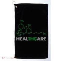 Thc Healthcare Cute Gift Thc Molecule Weed Cannabis Golf Towel thumb 0