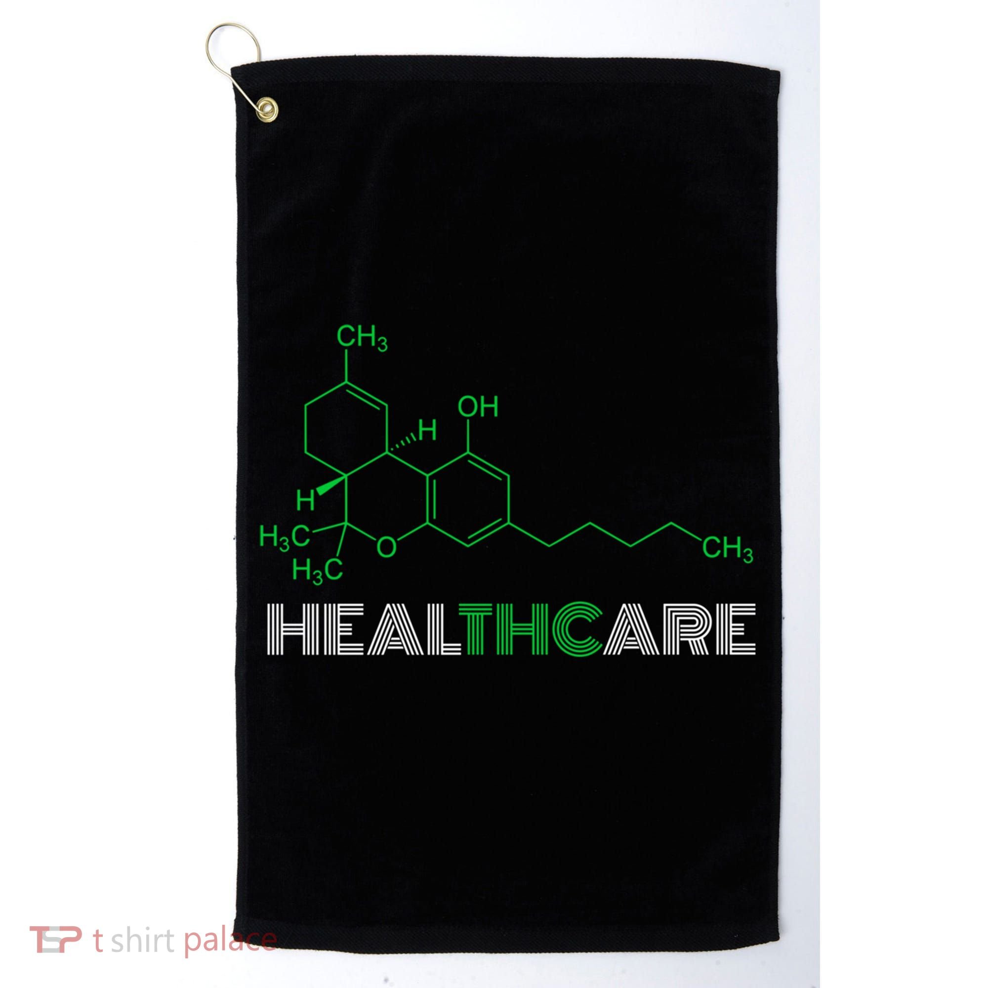 Thc Healthcare Cute Gift Thc Molecule Weed Cannabis Golf Towel