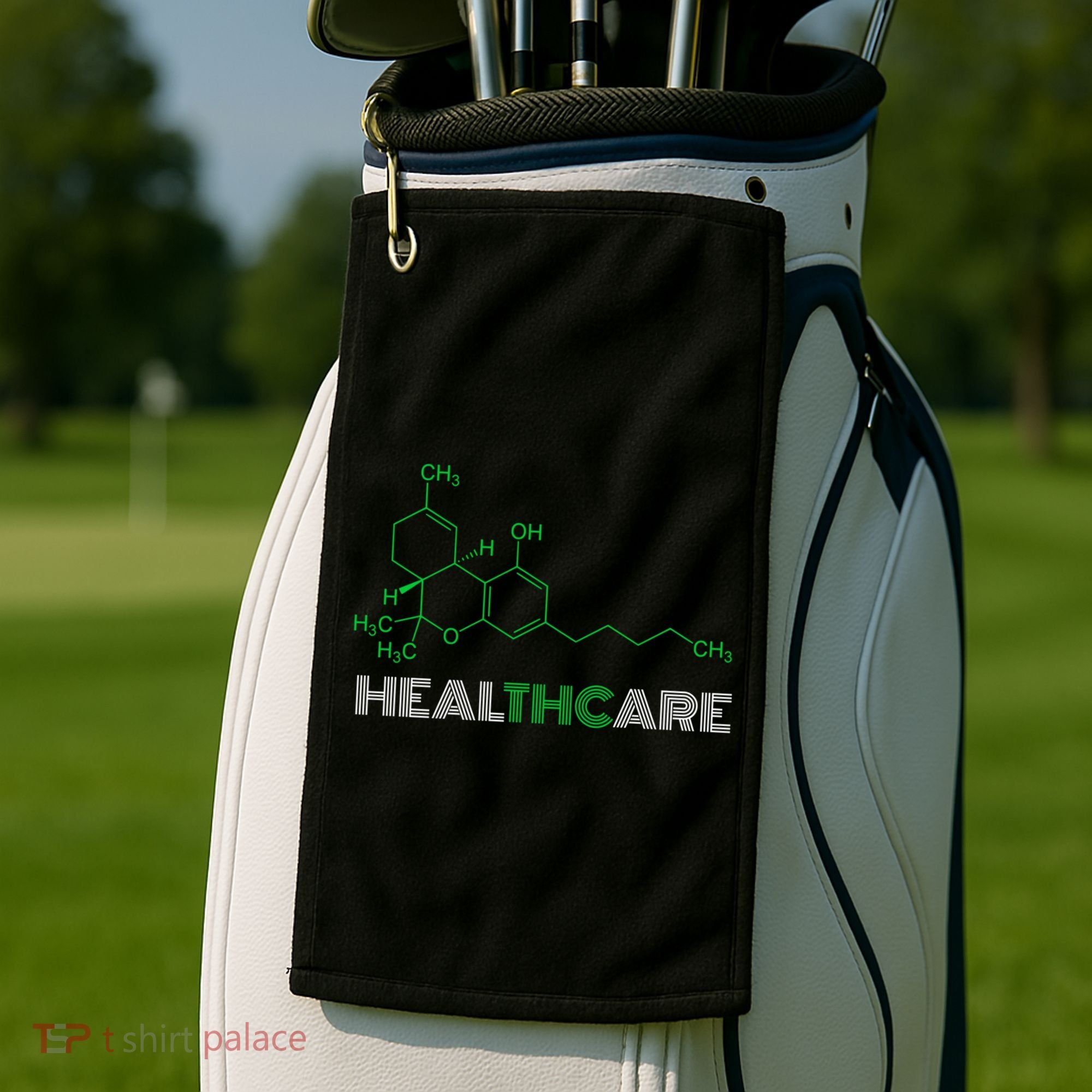 Thc Healthcare Cute Gift Thc Molecule Weed Cannabis Golf Towel