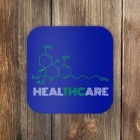 Thc Healthcare Cute Gift Thc Molecule Weed Cannabis Coaster thumb 0