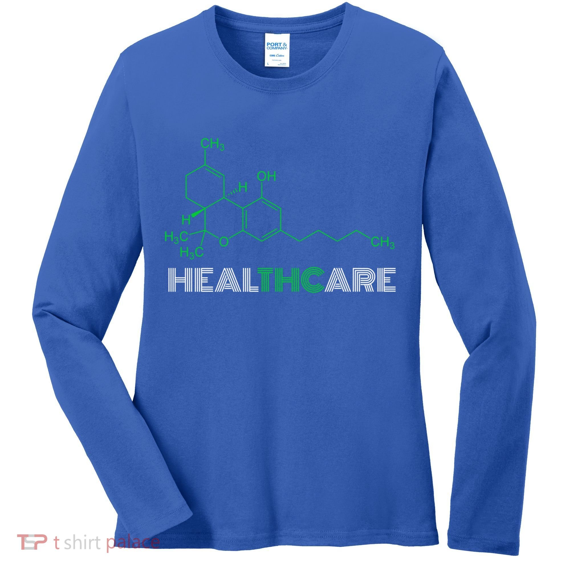 Thc Healthcare Cute Gift Thc Molecule Weed Cannabis Women's Long Sleeve Shirt