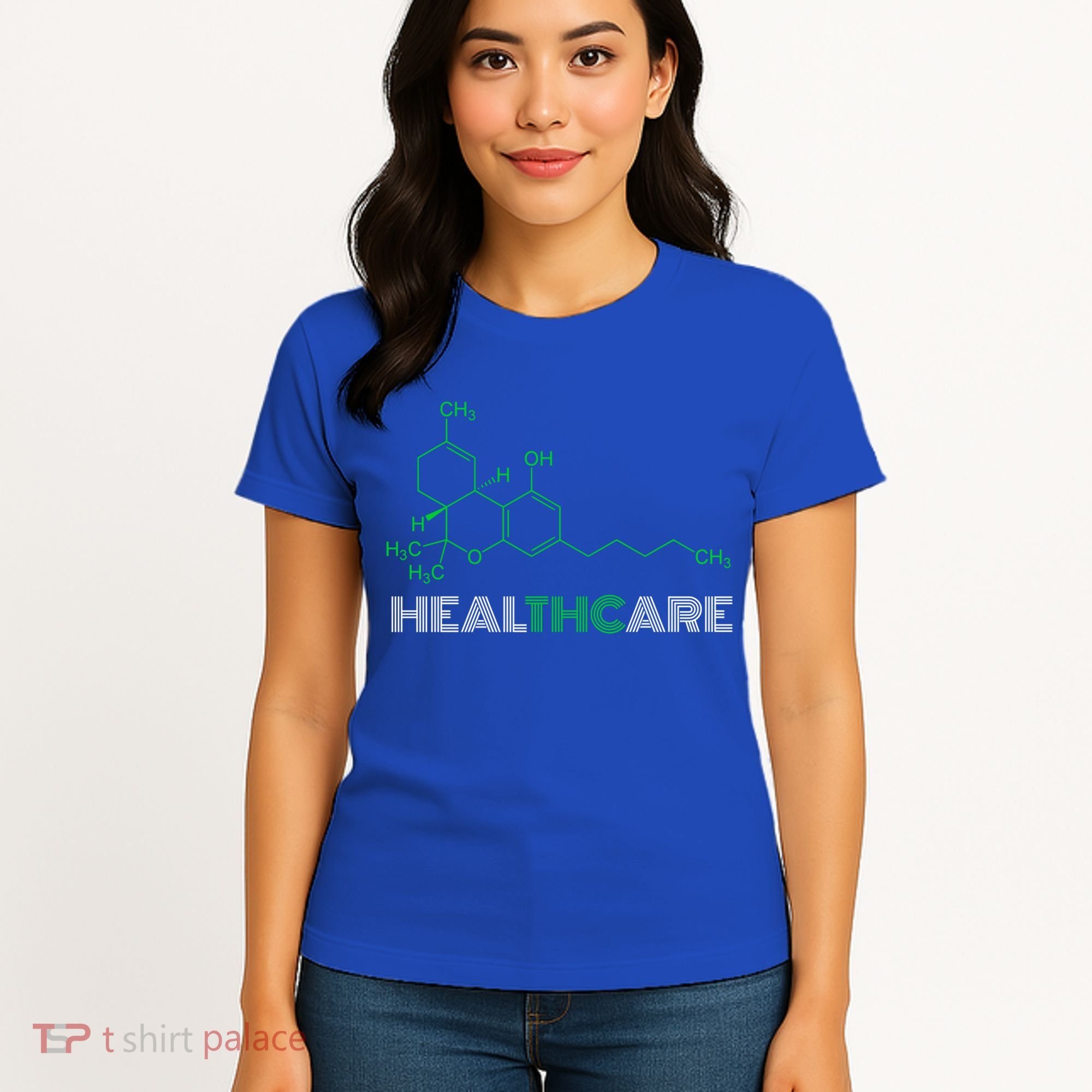 Thc Healthcare Cute Gift Thc Molecule Weed Cannabis Women's T-Shirt