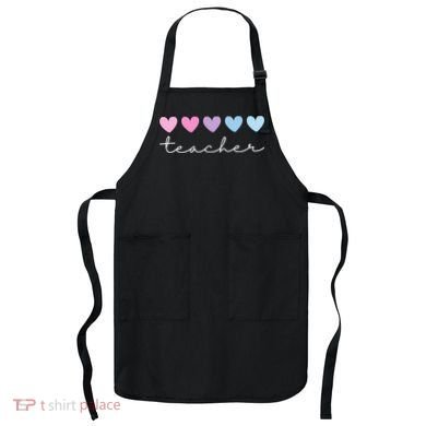Teacher Hearts Cute Gift Apron