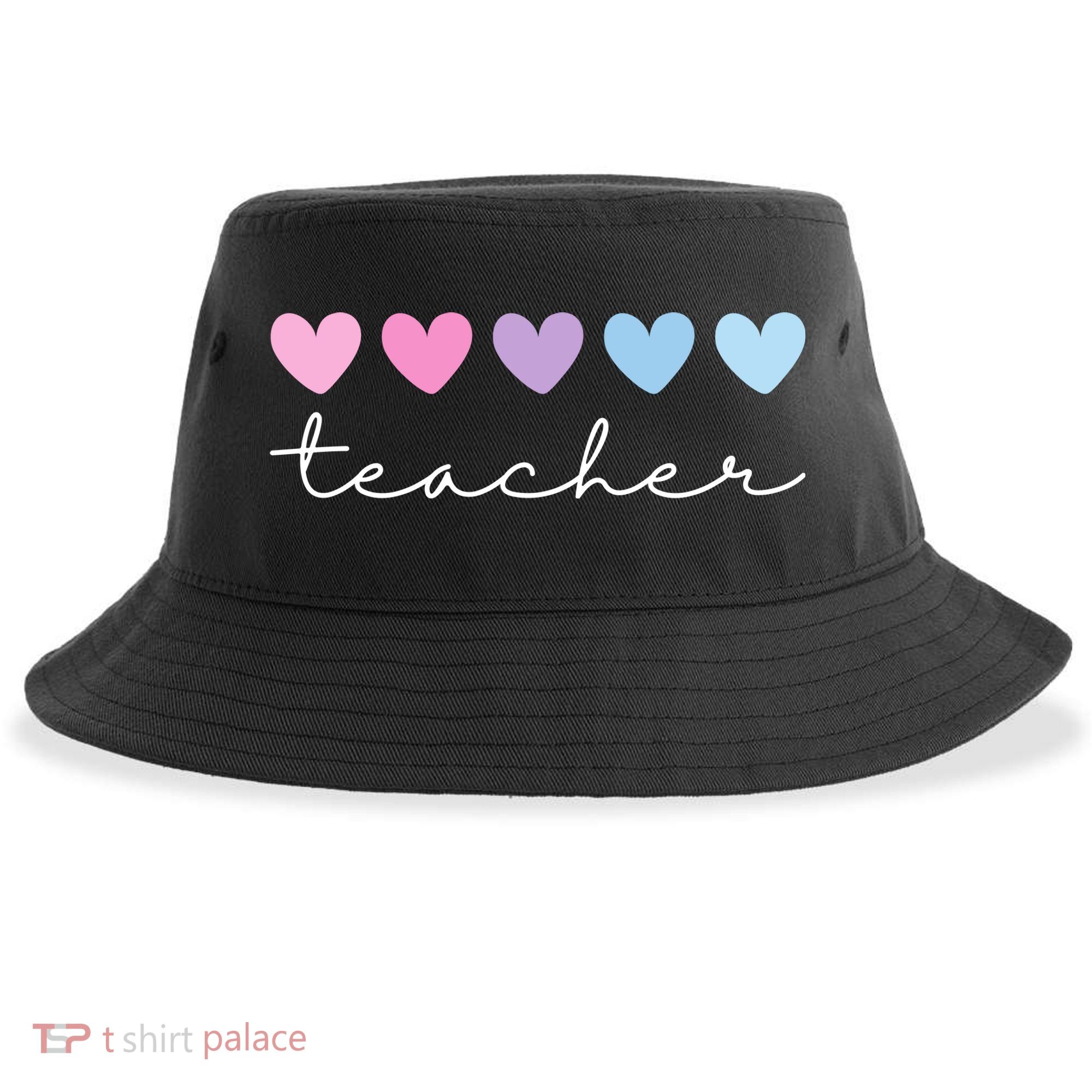 Teacher Hearts Cute Gift Sustainable Bucket Hat