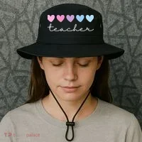 Teacher Hearts Cute Gift Bucket Hat thumb 3