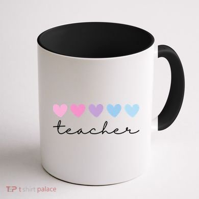 Teacher Hearts Cute Gift Coffee Mug back