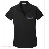 Teacher Hearts Cute Gift Women's Dry Zone Grid Polo thumb 0