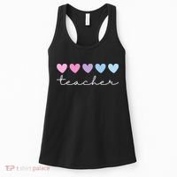 Teacher Hearts Cute Gift Women's Tank Top thumb 0