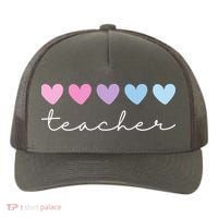 Teacher Hearts Cute Gift Yupoong Adult 5-Panel Trucker Hat thumb 0