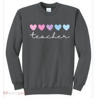 Teacher Hearts Cute Gift Sweatshirt thumb 0