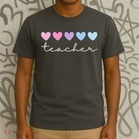 Teacher Hearts Cute Gift T-Shirt thumb 3