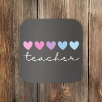 Teacher Hearts Cute Gift Coaster thumb 0