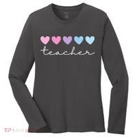 Teacher Hearts Cute Gift Women's Long Sleeve Shirt thumb 0