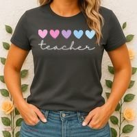 Teacher Hearts Cute Gift Women's T-Shirt thumb 2