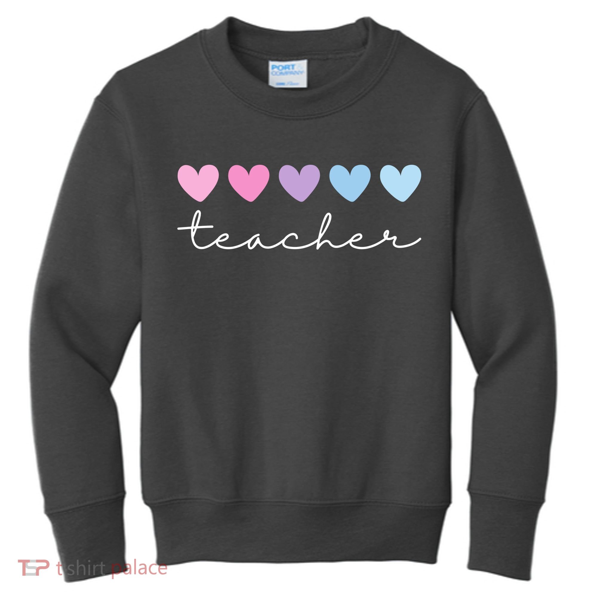Teacher Hearts Cute Gift Kids Sweatshirt