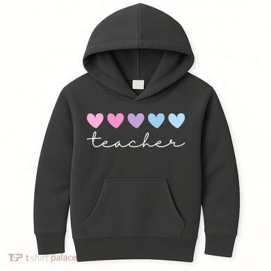Teacher Hearts Cute Gift Kids Hoodie