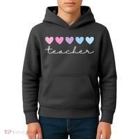 Teacher Hearts Cute Gift Kids Hoodie thumb 4
