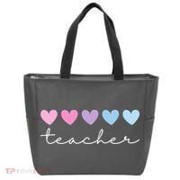 Teacher Hearts Cute Gift Tote Bag thumb 0