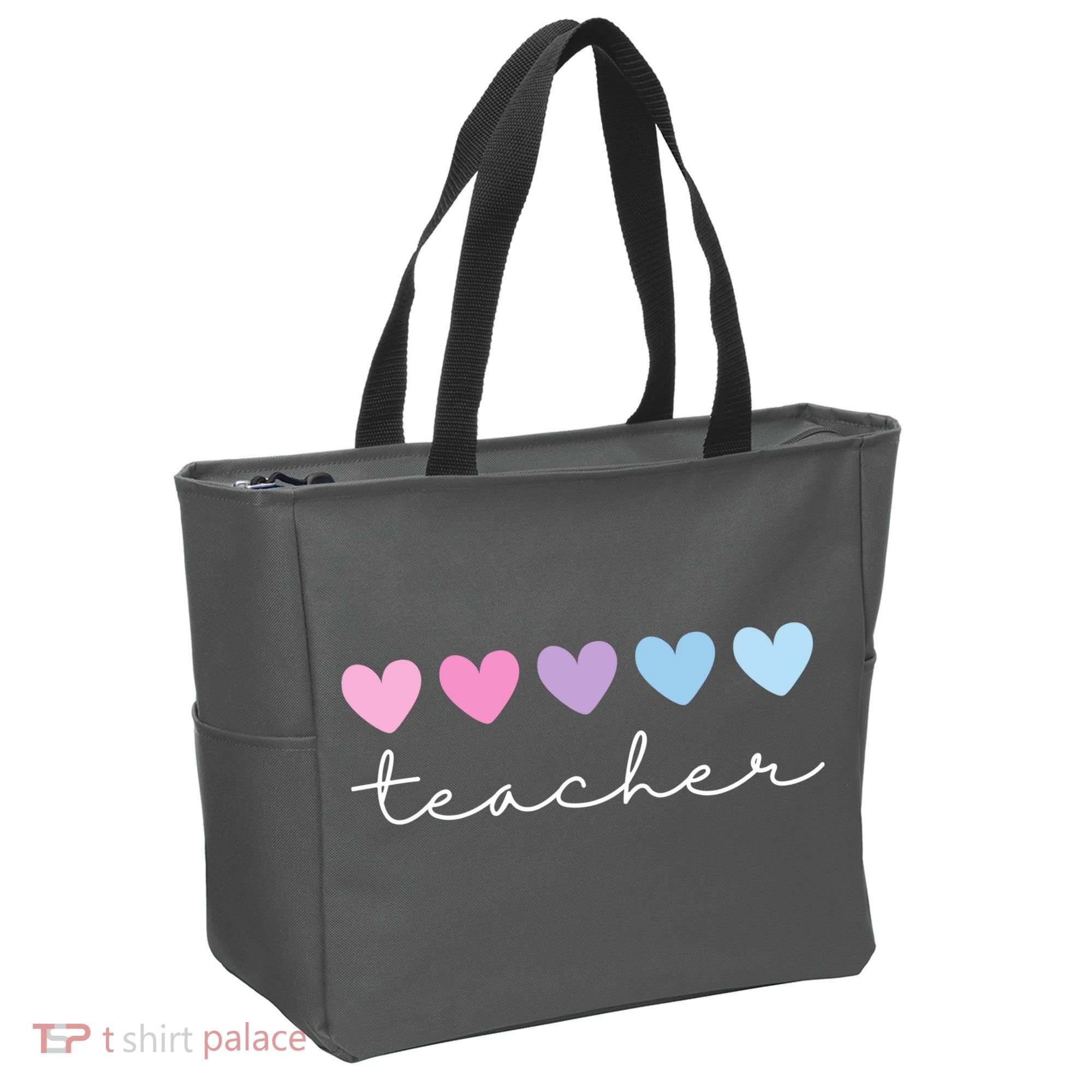 Teacher Hearts Cute Gift Tote Bag