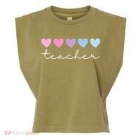 Teacher Hearts Cute Gift Garment-Dyed Women's Muscle Tee thumb 0
