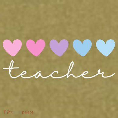 Teacher Hearts Cute Gift Garment-Dyed Women's Muscle Tee