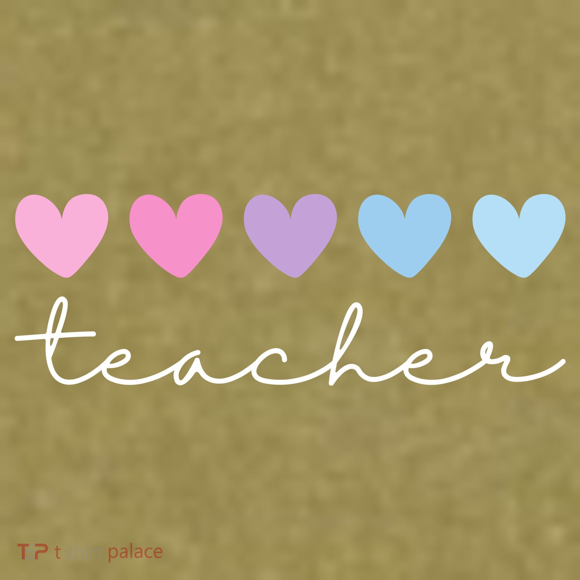 Teacher Hearts Cute Gift Garment-Dyed Women's Muscle Tee