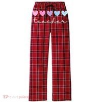 Teacher Hearts Cute Gift Women's Flannel Plaid Pajama Pants thumb 0