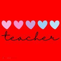 Teacher Hearts Cute Gift Santa Hat thumb 1