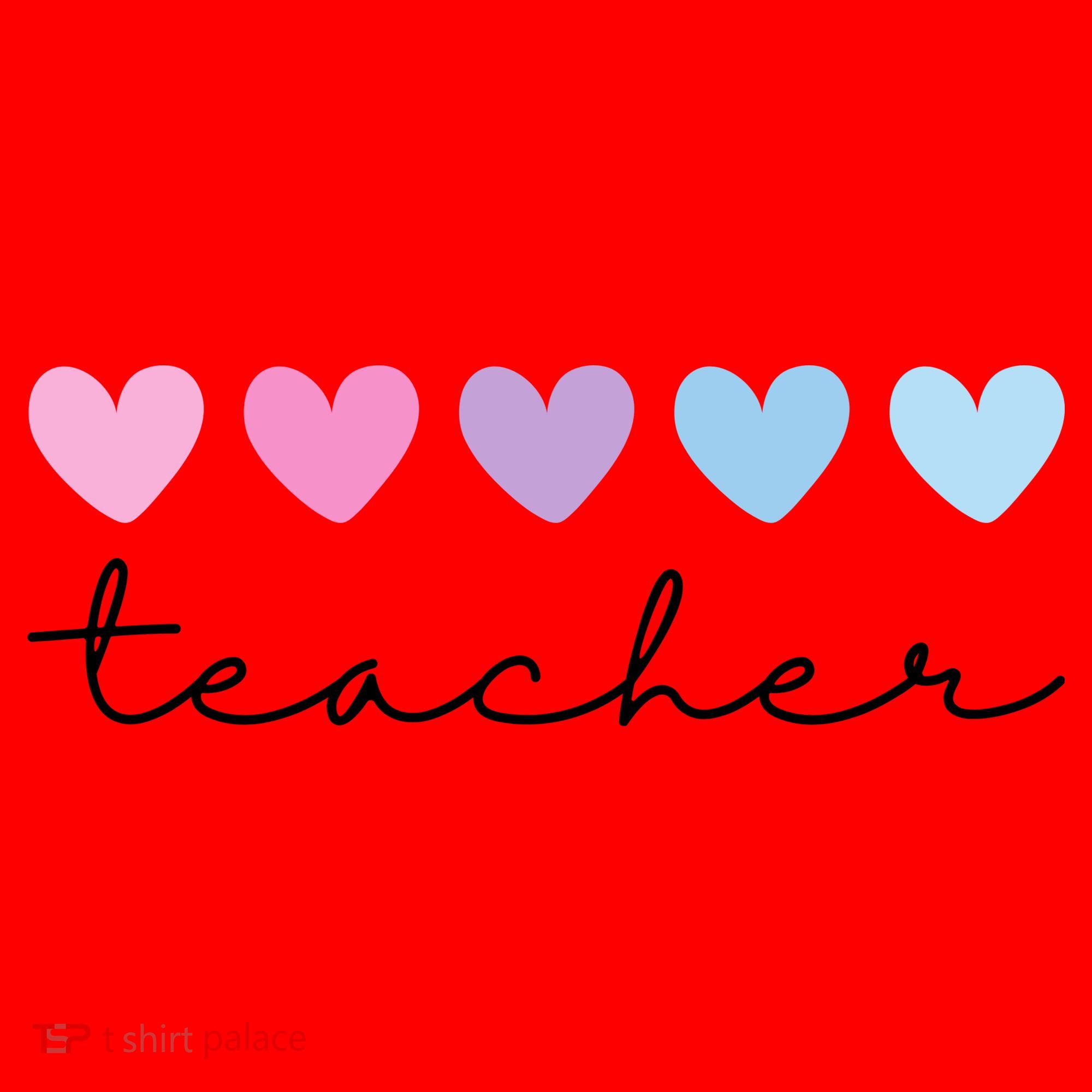 Teacher Hearts Cute Gift Santa Hat